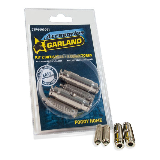 Difusores + 2 conectores ¼ pulg, kit 2 uds