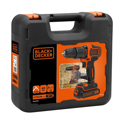 Kit taladro percutor 18 v con 2 baterías de litio y cargador