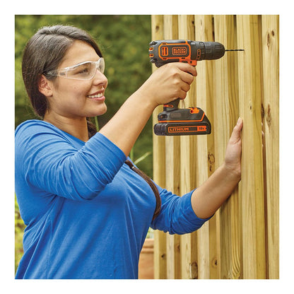 Kit taladro atornillador 18 v con batería de litio y cargador