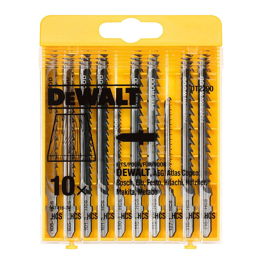 Hojas de sierra de calar para madera, set con 10 uds