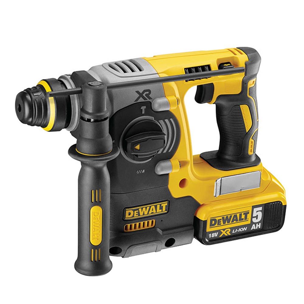 Martillo percutor sds plus electroneumático brushless 18v con 2 baterías 5ah y cargador