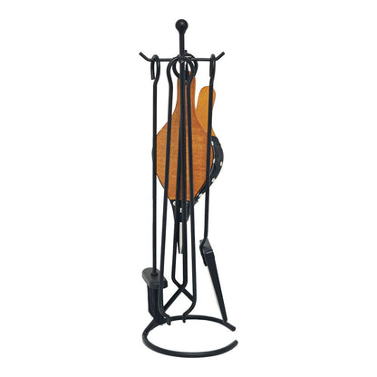 Juego de chimenea color negro 5 piezas 20,5 x 66 cm
