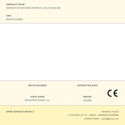 Dispositivo anticaída retráctil 031,175,002,001