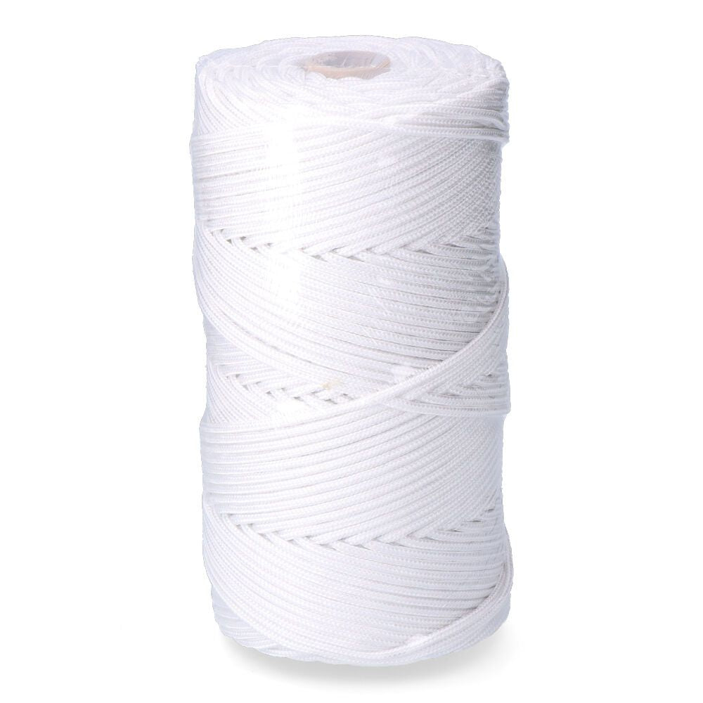 Cordón trenzado polipropileno blanco, calibre 5 mm x 200 m