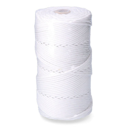 Cordón trenzado polipropileno blanco, calibre 5 mm x 200 m