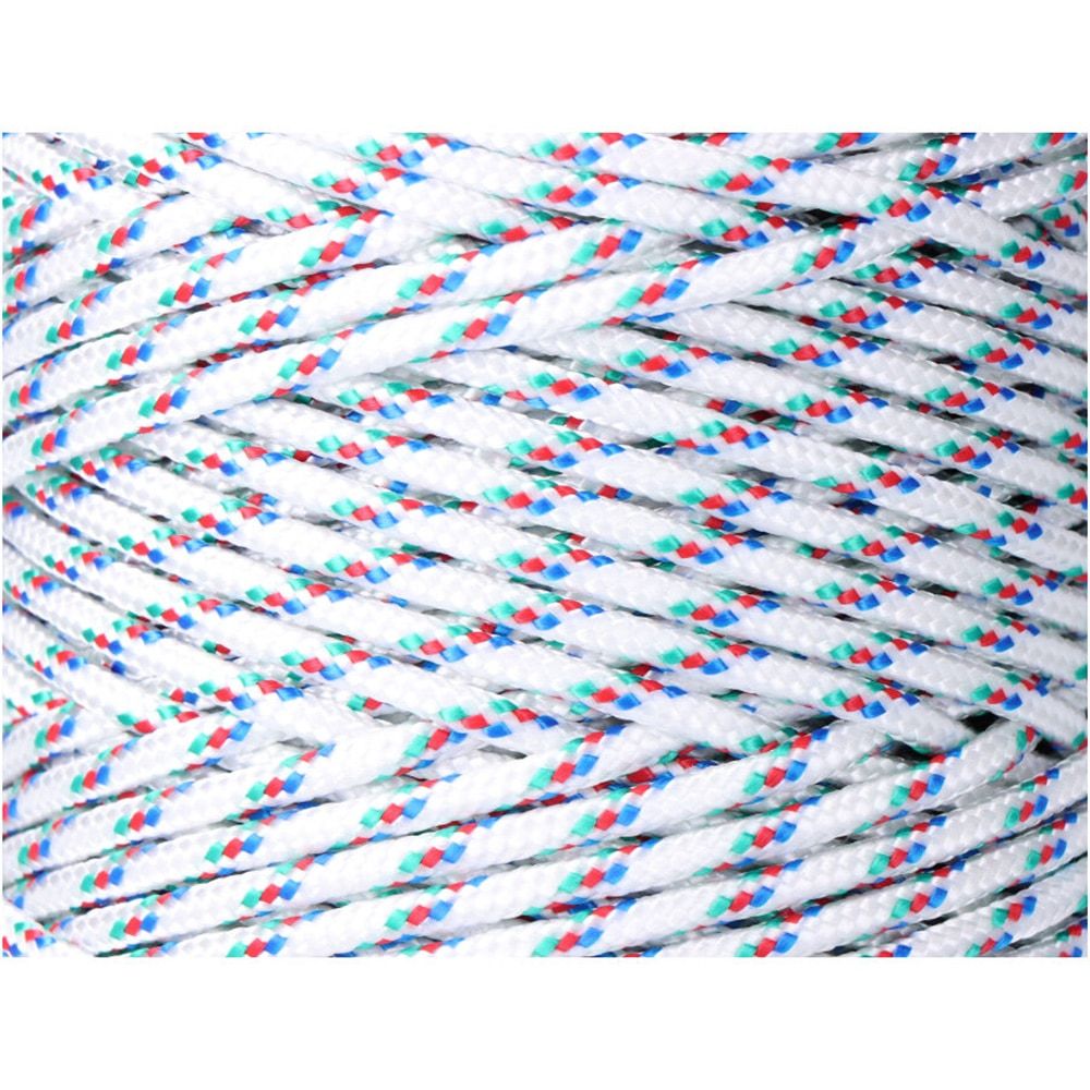 Cordón trenzado polipropileno tricolor, calibre 5 mm x 200 m