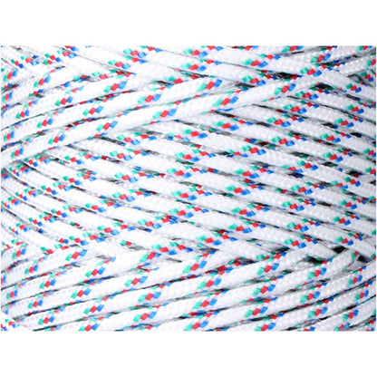 Cordón trenzado polipropileno tricolor, calibre 5 mm x 200 m