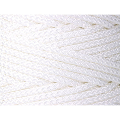 Cordón trenzado poliéster granete blanco, calibre 5 mm x 200 m
