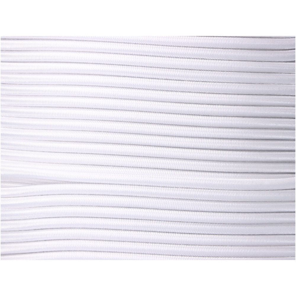 Cuerda de goma elástica blanca poliéster calibre 10 mm x 100 m