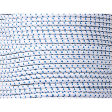Cuerda de goma elástica blanca / azul poliéster calibre 8 mm x 200 m