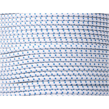 Cuerda de goma elástica blanca / azul poliéster calibre 8 mm x 200 m