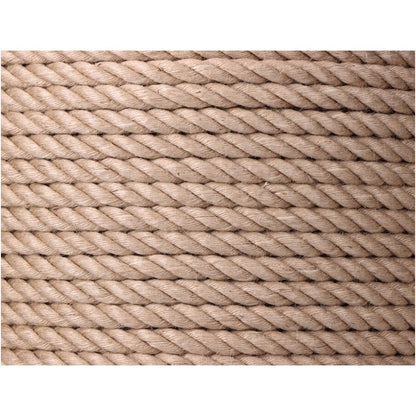 Cuerda yute natural 3 cabos calibre 8 mm x 200 m