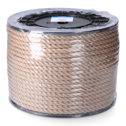 Cuerda yute natural 3 cabos calibre 8 mm x 200 m