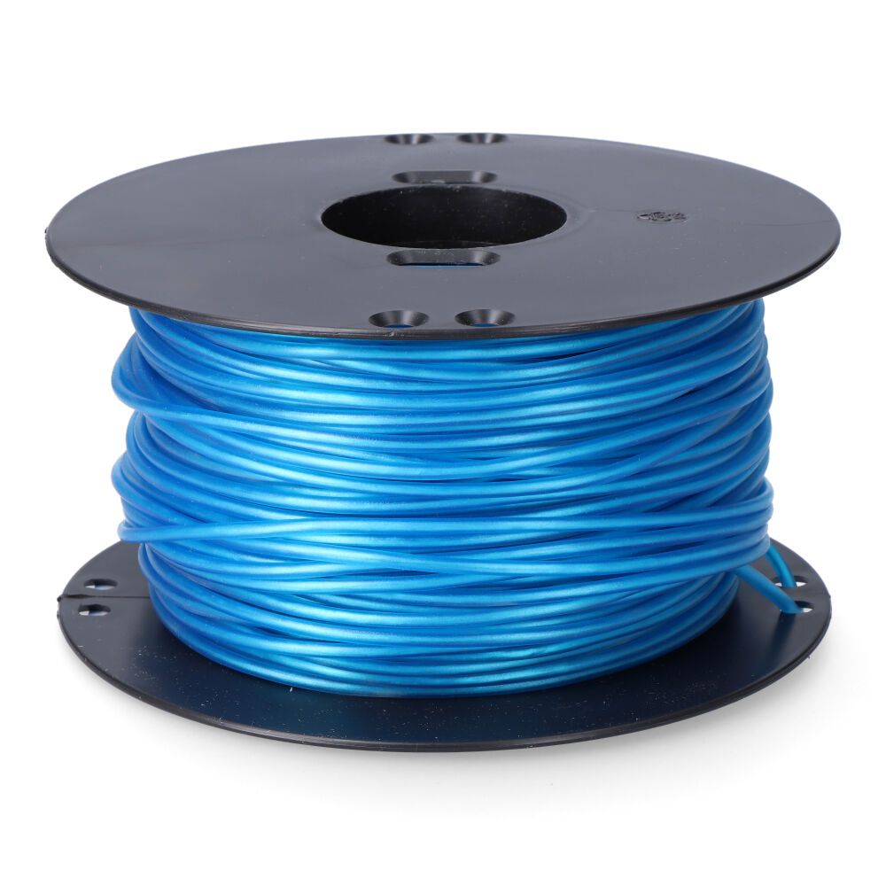 Cordón multifilamento revestido pvc azul, calibre 5 mm x 100 m