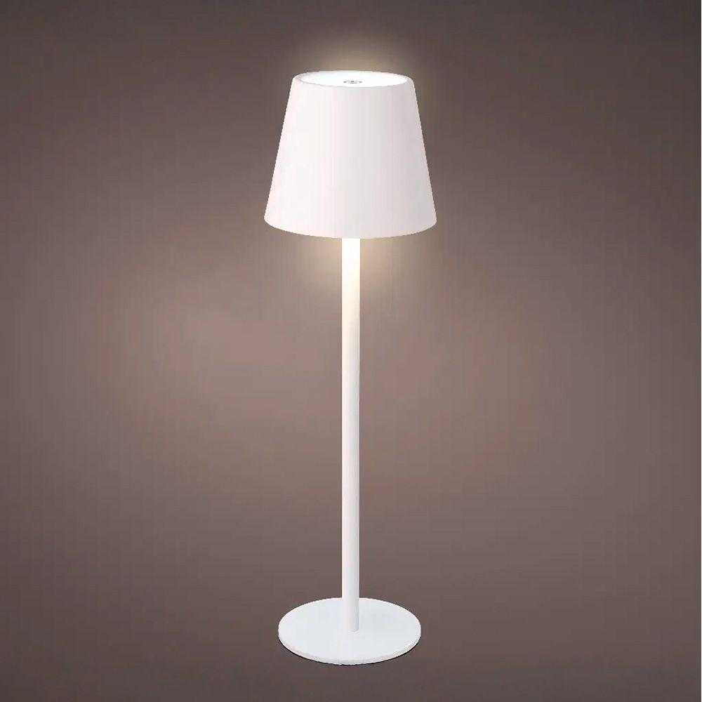 Lámpara led de mesa regarcable nterior color 27 cm blanco