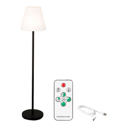 Lámpara de pie para exterior y interior recargable con mando a distancia color blanco y negro 150 cm