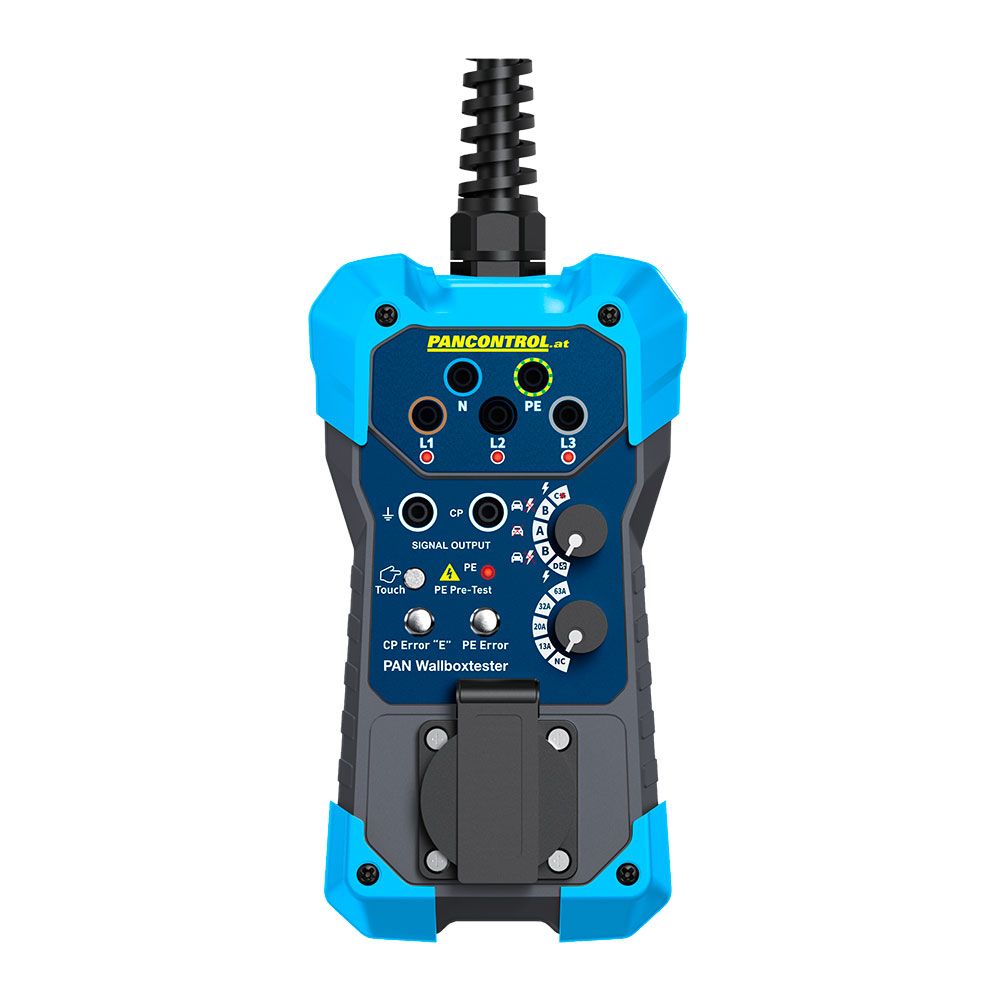 Adaptador de prueba para estaciones wallbox tipo 2, carga ac