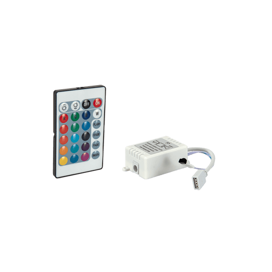Controlador RGB con Mando a Distancia 12V/24V Max. 6A ASLO ASCRGB6