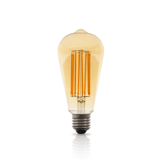 ASLO Bombilla Led Vintage Filamento Largo St64 E27 8W 2000K