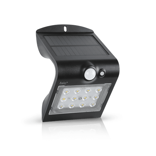 ASLO Aplique Led Solar Orb Con Sensor  1,5W Negro