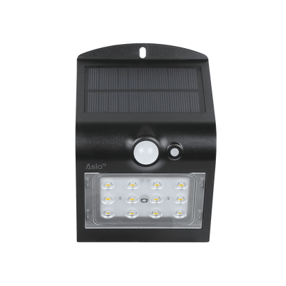 ASLO Aplique Led Solar Orb Con Sensor  1,5W Negro