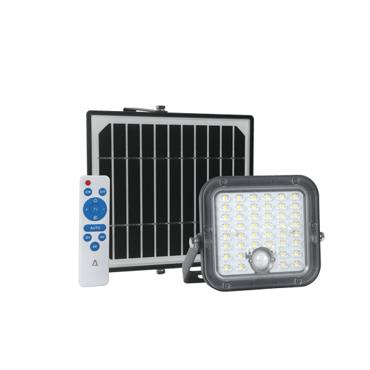 ASLO Proyector Led Solar Con Mando A Distancia 30W 6000K Ip65