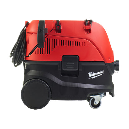 Milwaukee Aspirador de polvo de 30l, clase M, 1.200W, líquidos y sólidos, 250mbar de succión AS30MAC