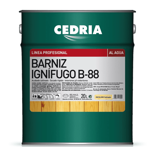 Cedria Barniz Ignífugo B-88 Al Agua