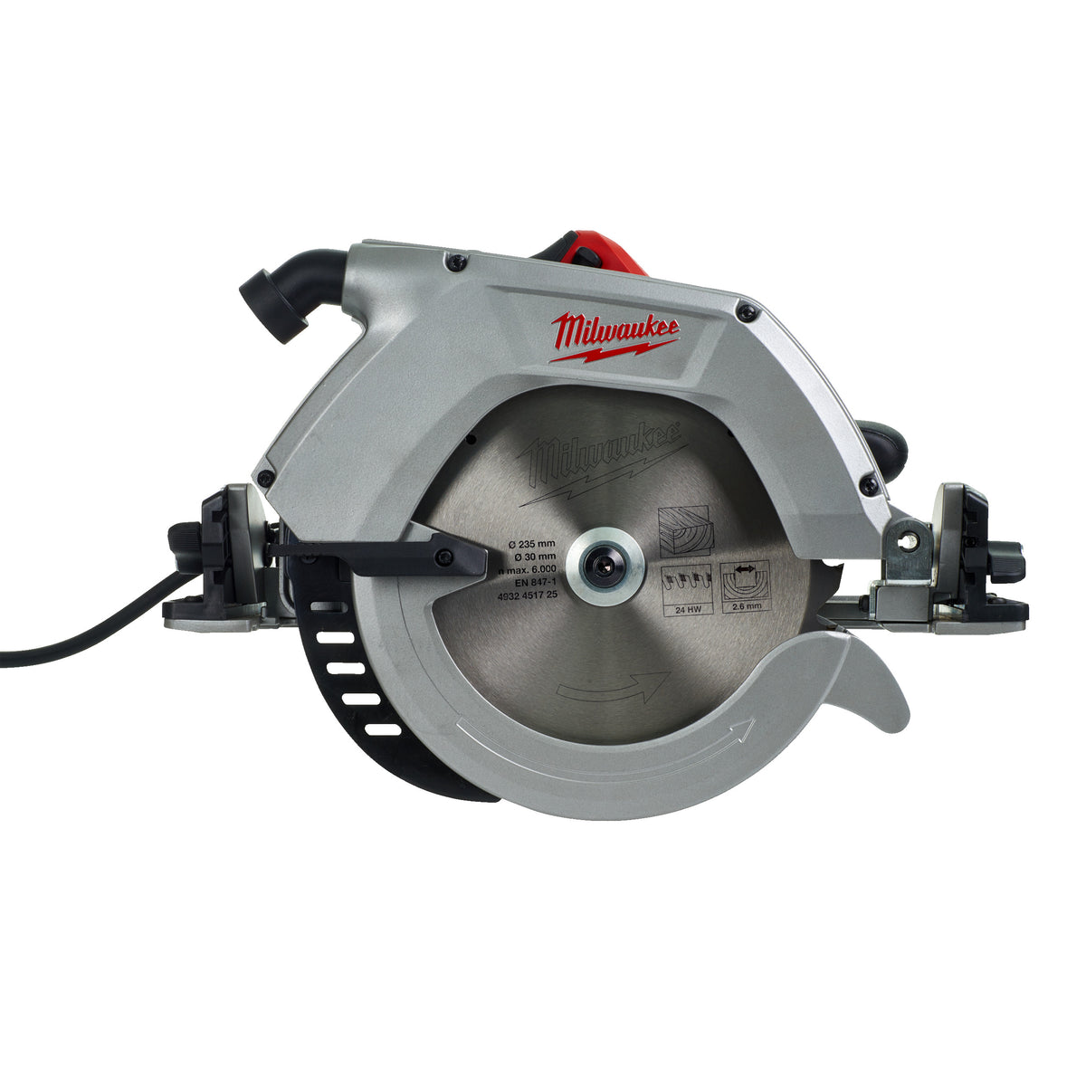 Milwaukee Sierra circular de 2200W, 4500rpm, diámetro del disco 235mm CS85CBE