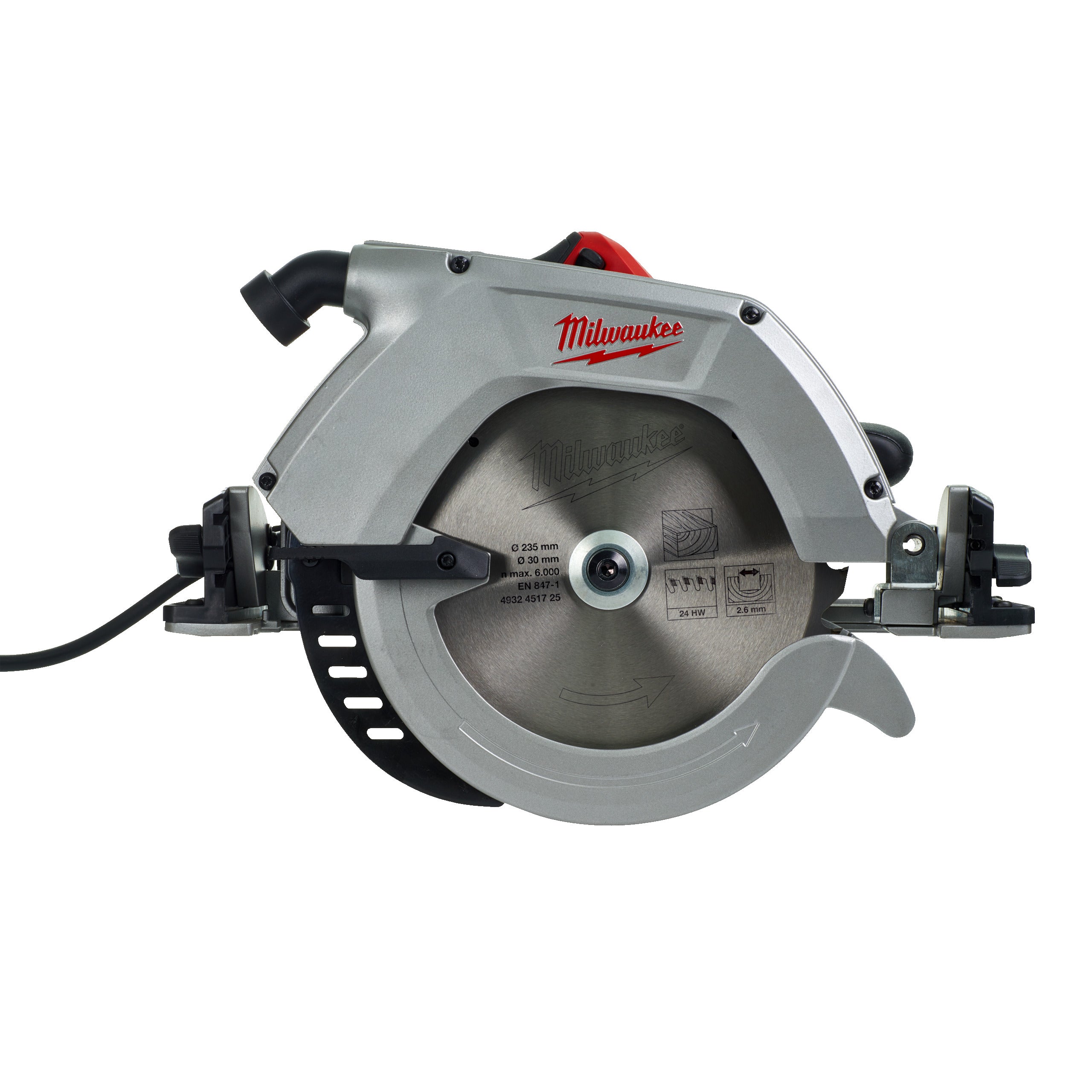 Milwaukee Sierra circular de 2200W, 4500rpm, diámetro del disco 235mm CS85CBE
