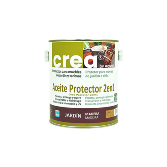 Crea Aceite Protector 2X1 MONTO | Protección para Carpintería de Interior y Exterior · 5 Colores