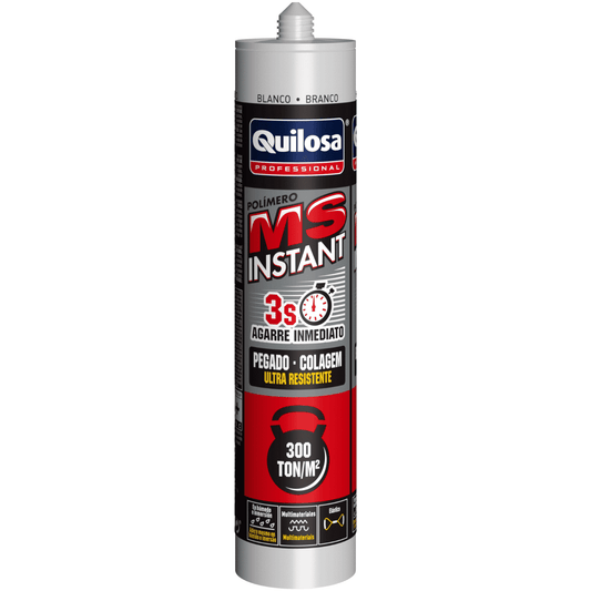 Quilosa MS Instant Adhesivo de polímero MS de alta adherencia Blanco 280cc