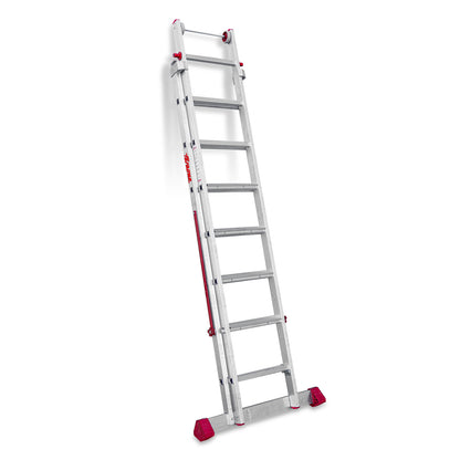 EN1400 | Escalera multiuso de 2 tramos con peldaños cómodos