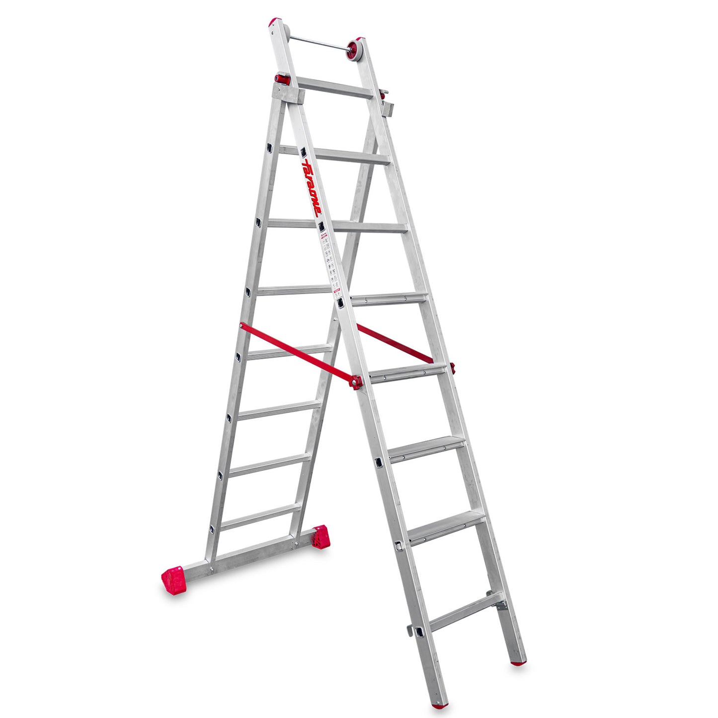 EN1400 | Escalera multiuso de 2 tramos con peldaños cómodos