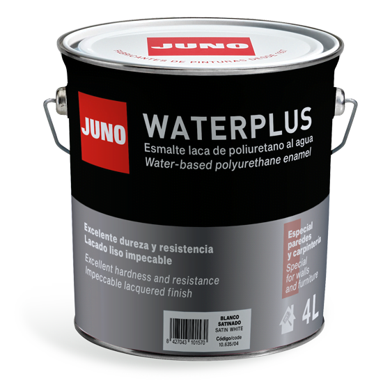 Esmalte laca de poliuretano al agua monocomponente WaterPlus Juno