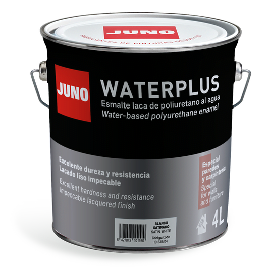 Esmalte laca de poliuretano al agua monocomponente WaterPlus Juno