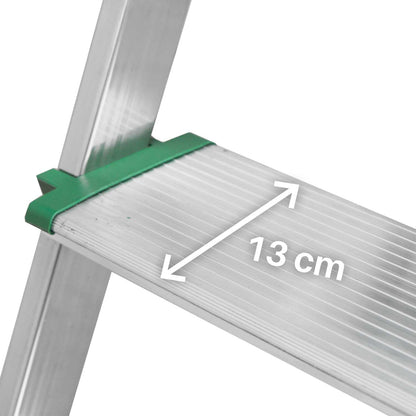 ES-CONFORT | Escalera de tijera con peldaños de 13 cm.