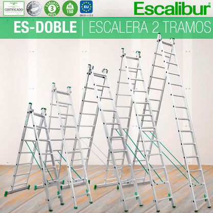 ES-DOBLE | Escalera de bricolaje de 2 tramos