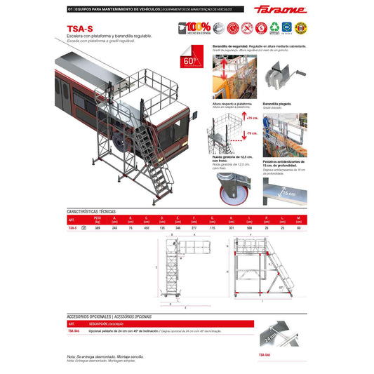 TSA-S45 | Opcional peldaño de 24 cm