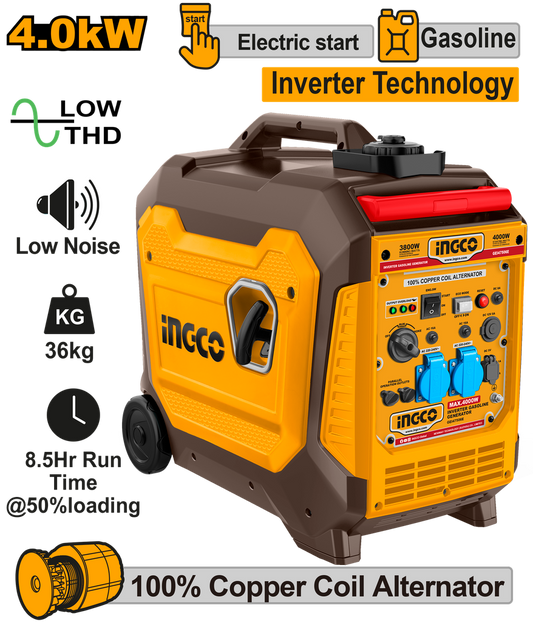 GENERADOR GASOLINA SILENCIOSO 4.000w GEI47506E | Generador inverter 4,0 kW