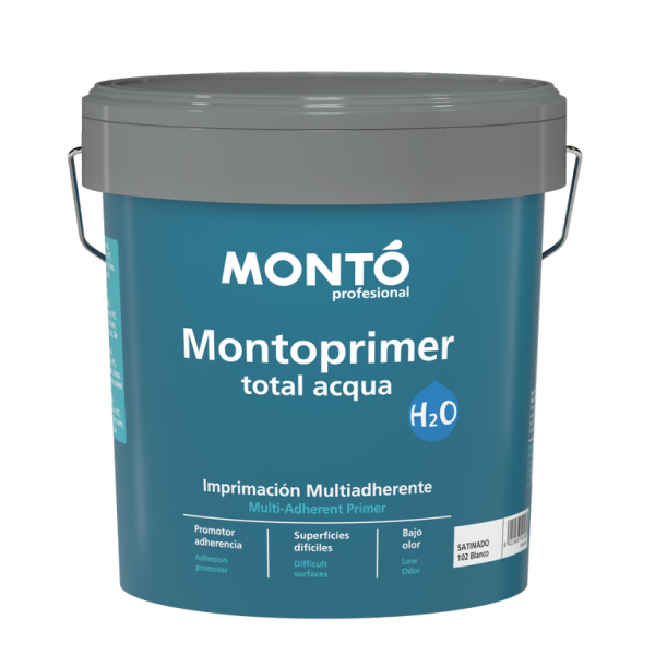 Imprimación Montoprimer Total Acqua Blanco MONTO | Fondo de Adherencia para Soportes Nuevos y Reparados