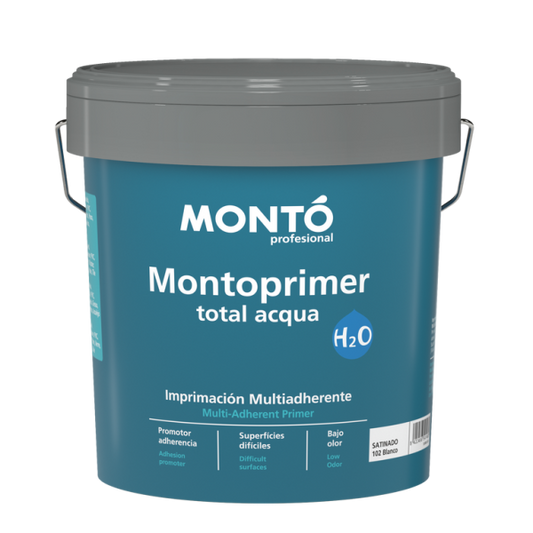 Imprimación Montoprimer Total Acqua Blanco MONTO | Fondo de Adherencia para Soportes Nuevos y Reparados