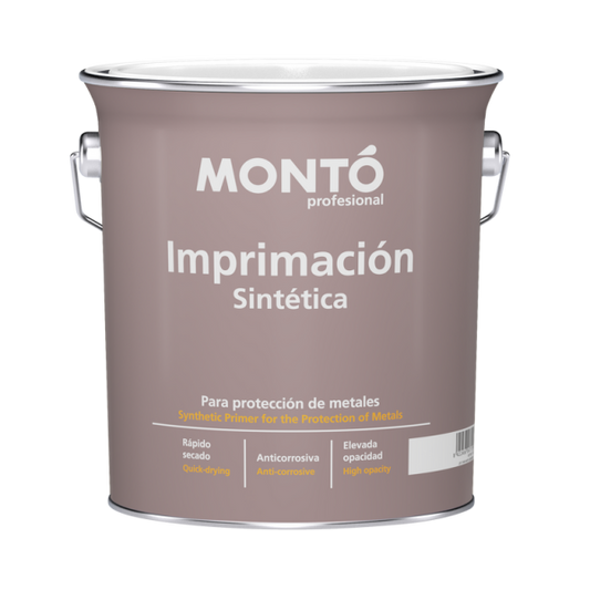 Imprimación Sintética MONTO | Fondo de Adherencia para Soportes Nuevos y Reparados · 4 Colores
