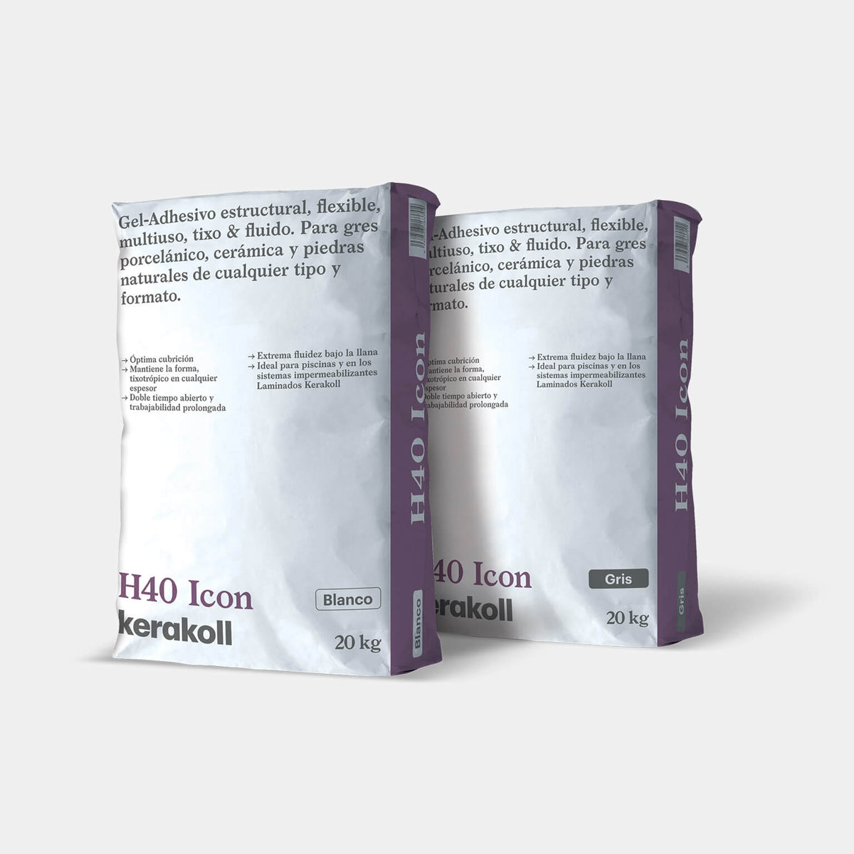 Kerakoll H40 Icon saco 20 kg blanco y gris