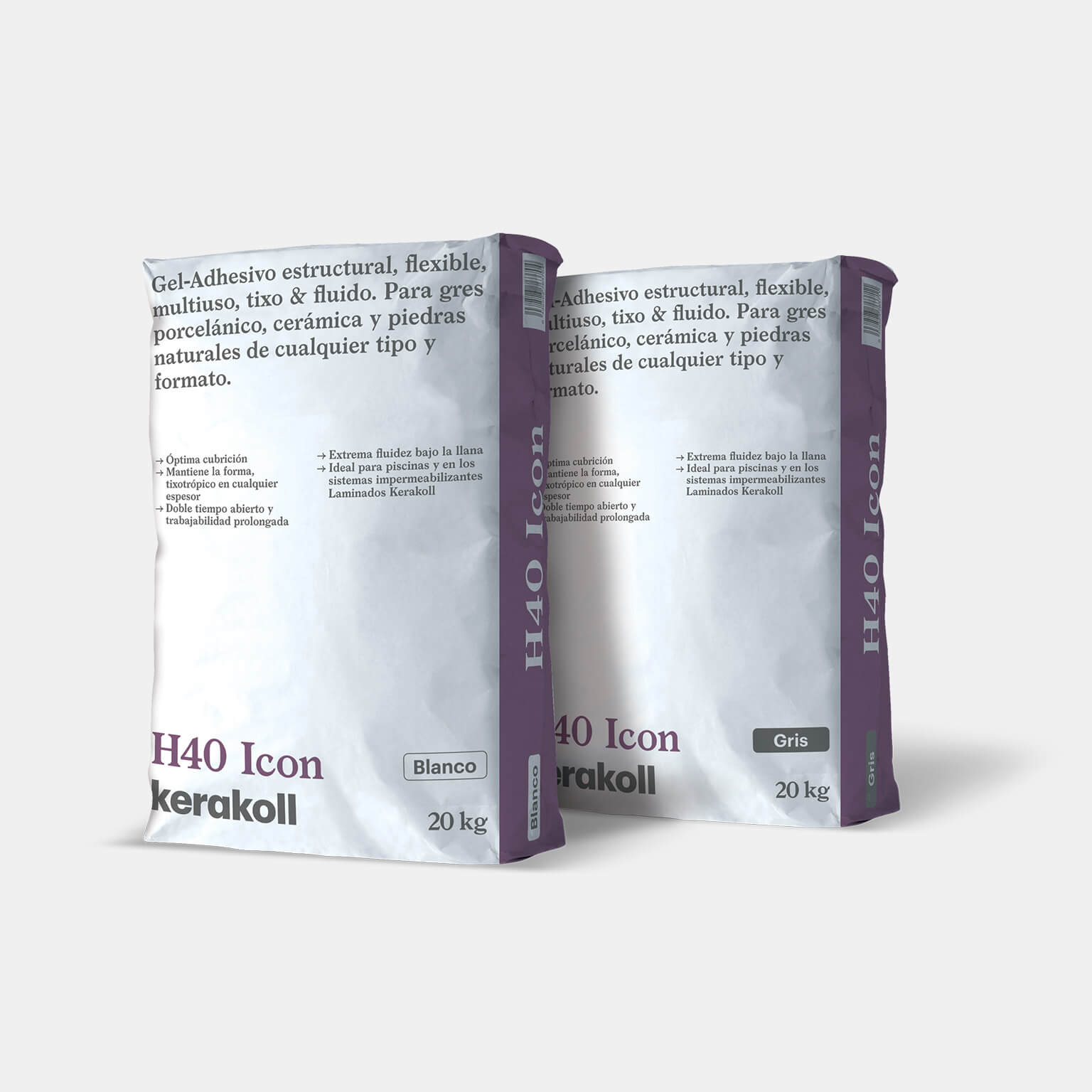 Kerakoll H40 Icon saco 20 kg blanco y gris
