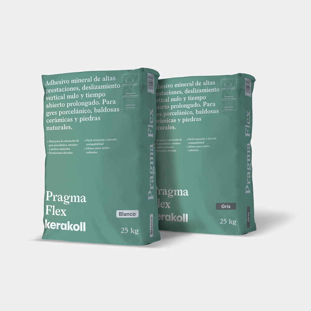 Kerakoll Pragma Flex saco 25 kg blanco y gris