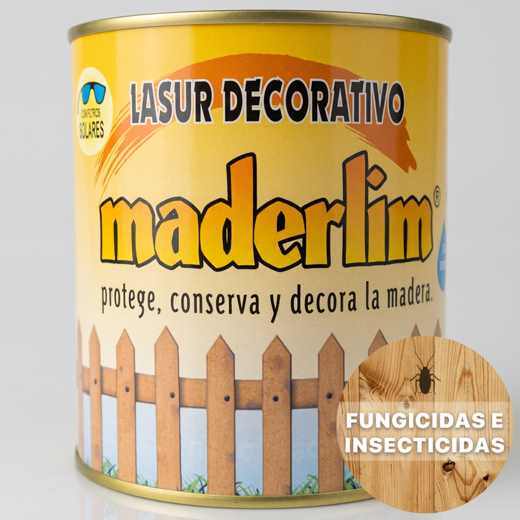 Lasur Decorativo al agua Maderlim | Lasur para madera exterior 20L