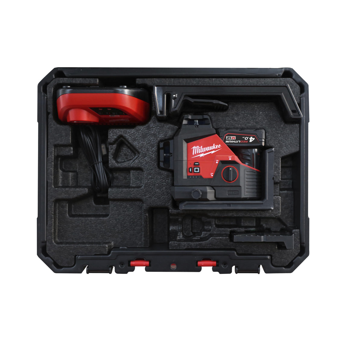Milwaukee Nivel láser de 3 líneas M12™, verde, ajuste fino, 330° de rotación, protección IP54 M123PL-401C — imagen 4