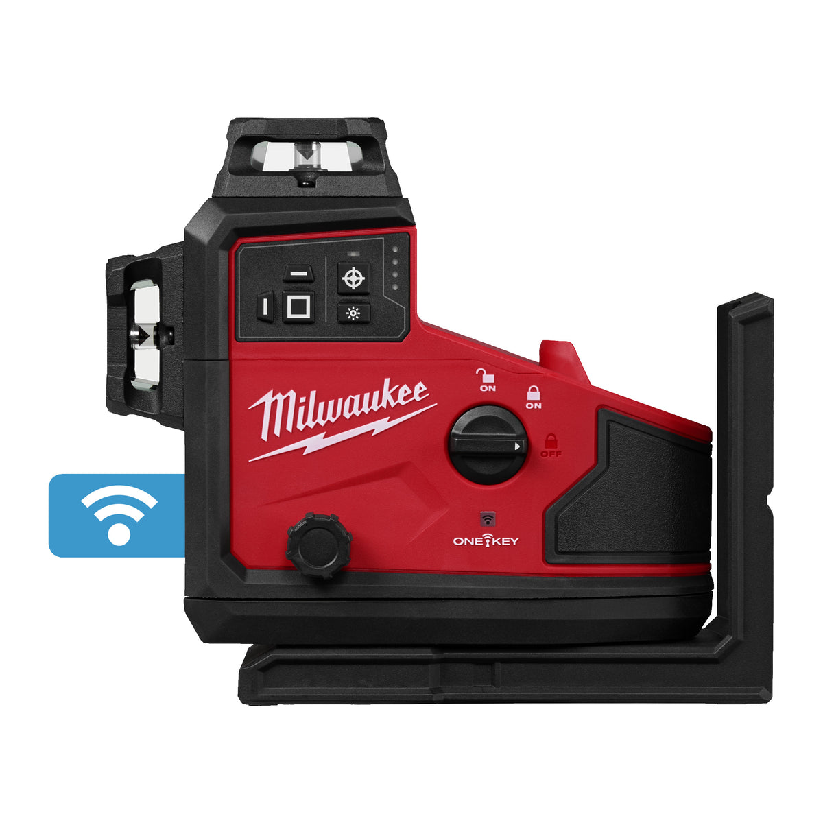 Milwaukee Nivel láser de 3 líneas M12™ con autoalineado, verde, ajuste fino, 330° de rotación M12A3PLO-0C