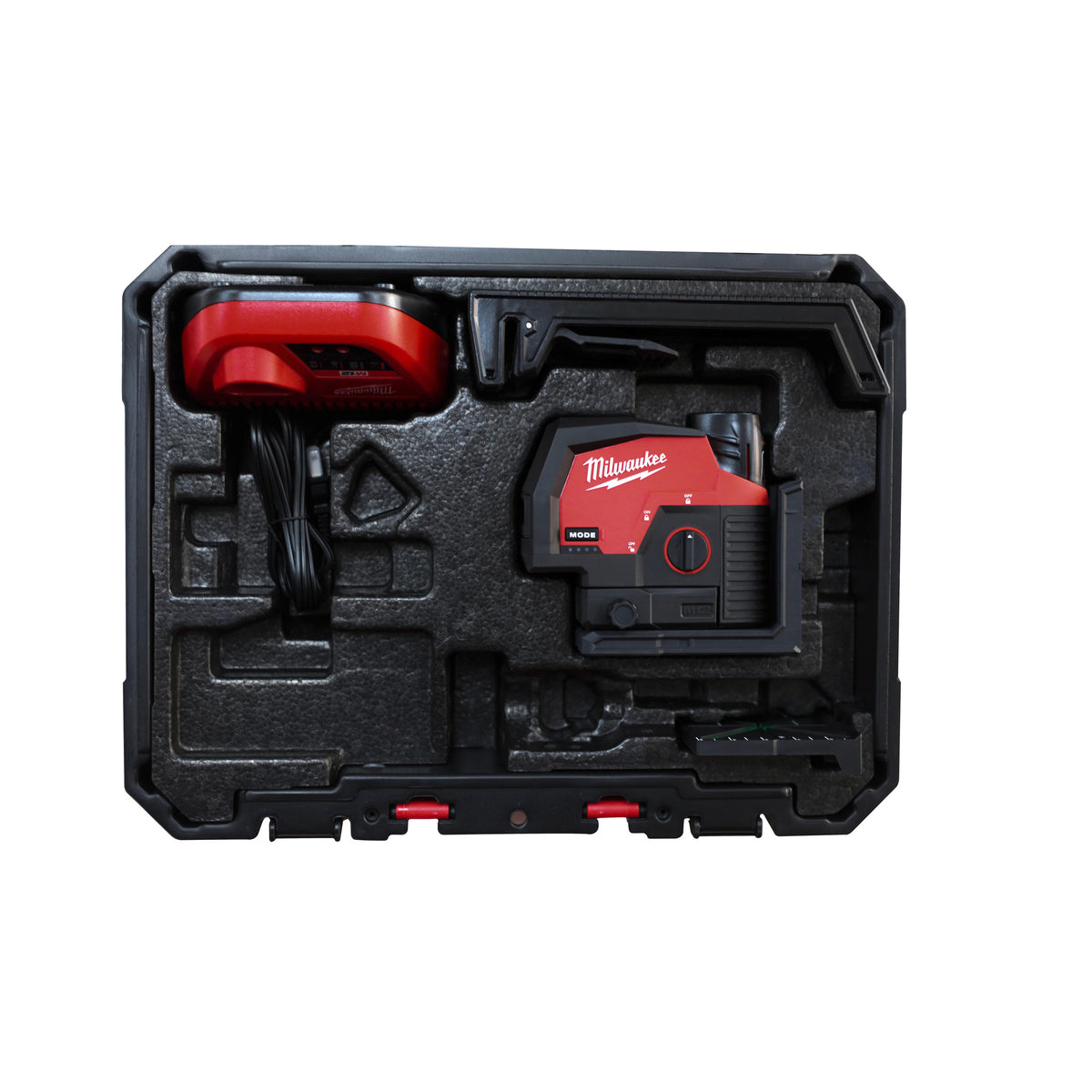 Milwaukee Nivel láser de 2 líneas y plomada M12™, verde, ajuste fino, protección IP54 M12CLLP-301C — imagen 4